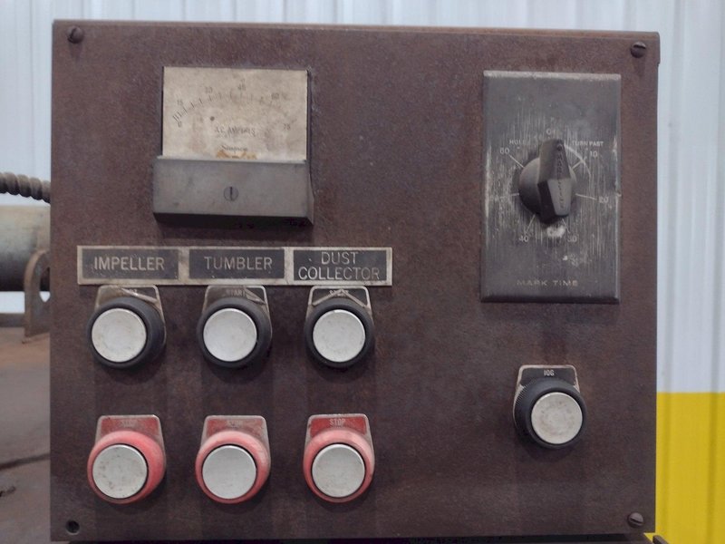 11.4 CU FT A-E-S MODEL #STEELABRATOR B-150 SHOT BLAST BARRELL TUMBLER MACHINE: STOCK #19315