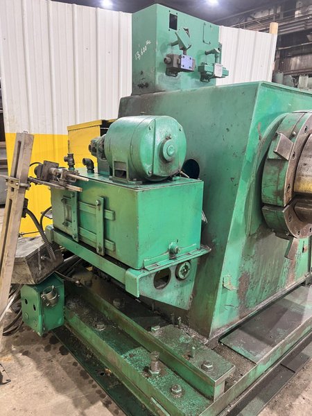 15,000 LB X 36” SECO POWERED UNCOILER COIL REEL, ON TRAVERSING BASE: STOCK #22957