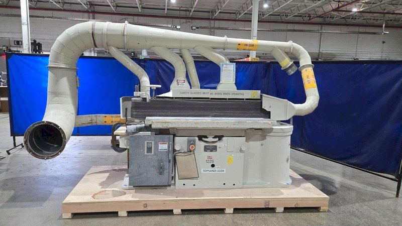 THE OAKLEY CO H-5 EDGE SANDER WITH DUST COLLECTION DUCTS USED