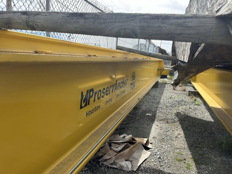 50 TON X 42'8"' PROSERV ANCHOR DOUBLE GIRDER OVERHEAD BRIDGE CRANE. STOCK # 0871724