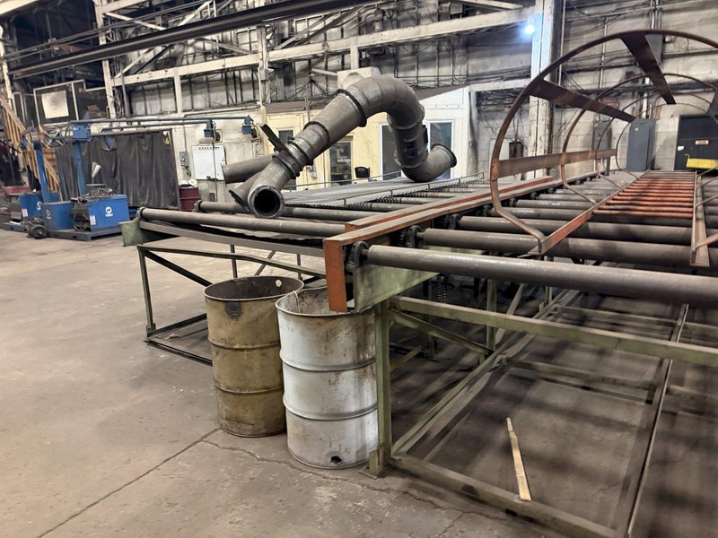 80" WIDE X 36" TALL X (4) 25HP WHEELBRATOR CONVEYOR TYPE SHOT BLASTING MACHINE. STOCK # 1086926