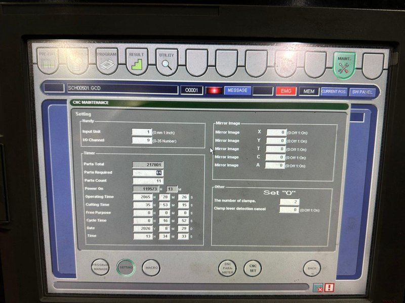 22 Ton Amada EM 2510NT CNC Turret Punch, 2004