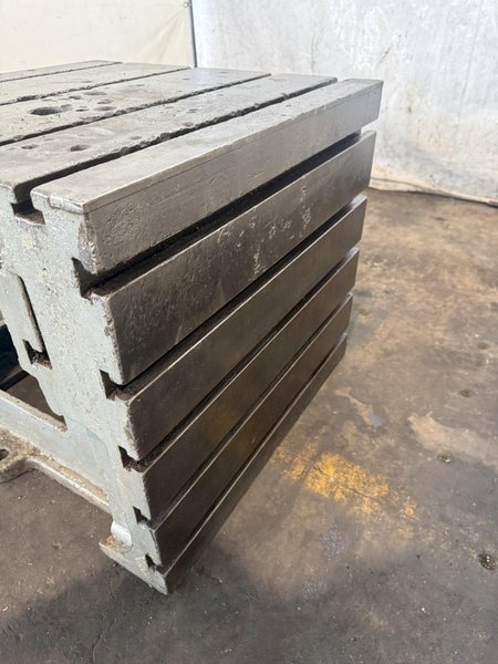 28" W X 28" D X 24" T CARLTON T-SLOTTED DRILL BOX TABLE. STOCK # 0432226