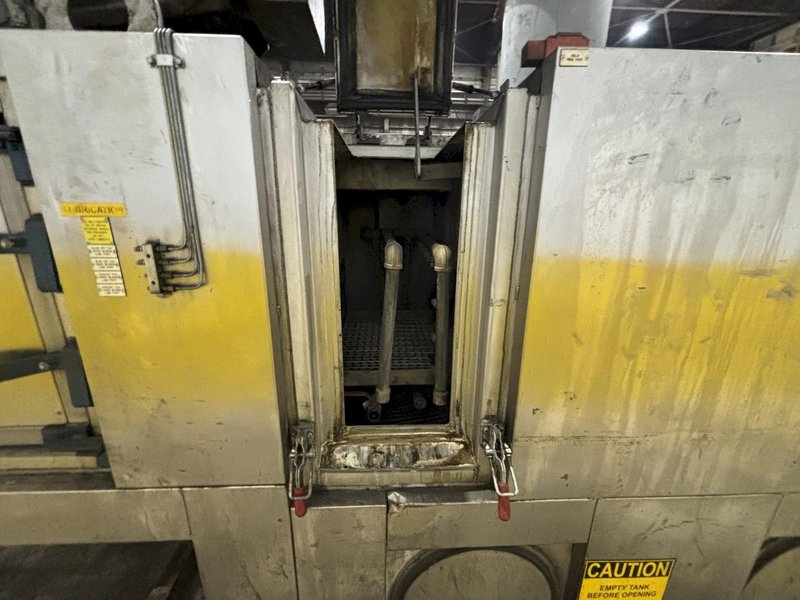 24" W X 11" H RANSOHOFF 3-STAGE STAINLESS STEEL PASS THROUGH BELT CONVEYOR PARTS WASHER, 2003, ELECTRIC HEAT: STOCK #22020