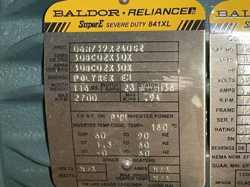 Baldor-reliance 3hp, 1755rpm Ac Motor - 1211299582-10