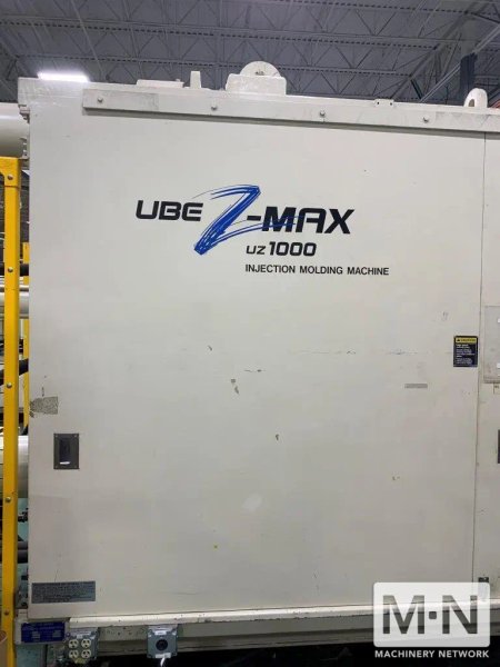 1000 TON 148 OZ UBE MODEL UZ1000 INJECTION MOLDING MACHINE MFG 2013