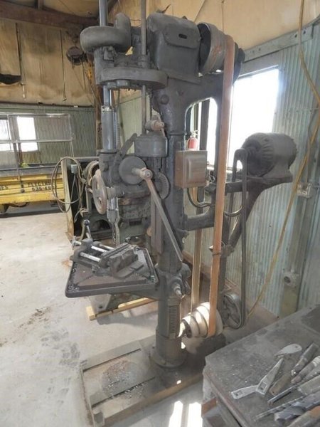 21" CINCINNATI ANTIQUE DRILL PRESS: YOBRO #26448