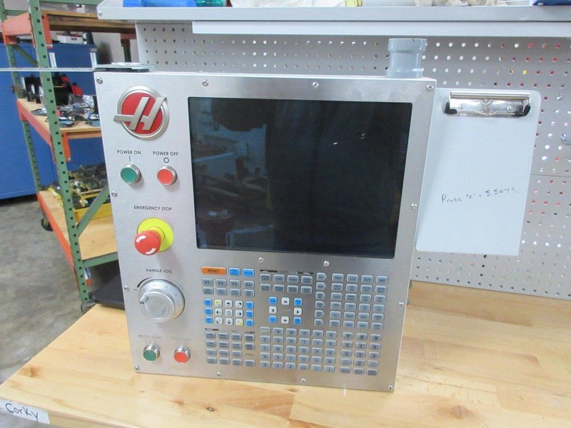 Used Haas 32-6027 FRONT PANEL ASSY MILL STORAGE CABINET W/ LCD DISPLAY