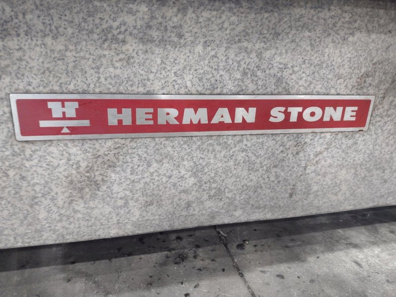 96" X 48" X 16" HERMAN GRANITE SURFACE PLATE W/ STAND: STOCK #23472
