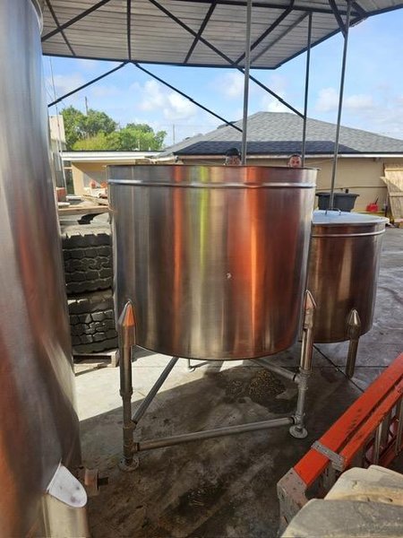Tanks USA 220 Gallon SS304 Single Shell Stainless Steel Blend Tanks, 2024 – Sanitary Mixing Tanks – Single Wall Process Tanks (2)