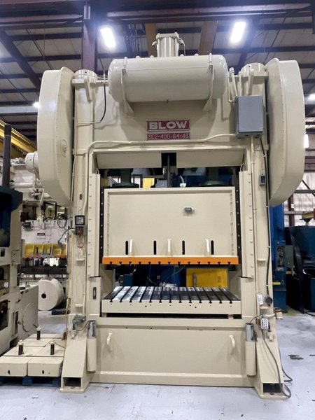 400 ton Blow SC2-400-84-48 Used Straight Side Mechanical Metal Stamping Press For Sale, Year 1989, RECONDITIONED!
