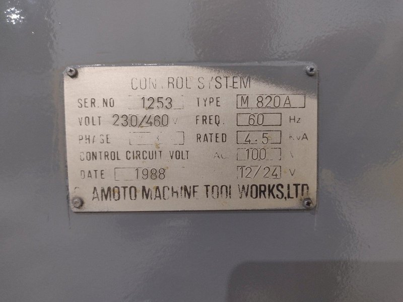 8" x 20"OKAMOTO MODEL #M820A AUTOMATIC 3 AXIS HORIZONTAL SURFACE GRINDER: STOCK #21719