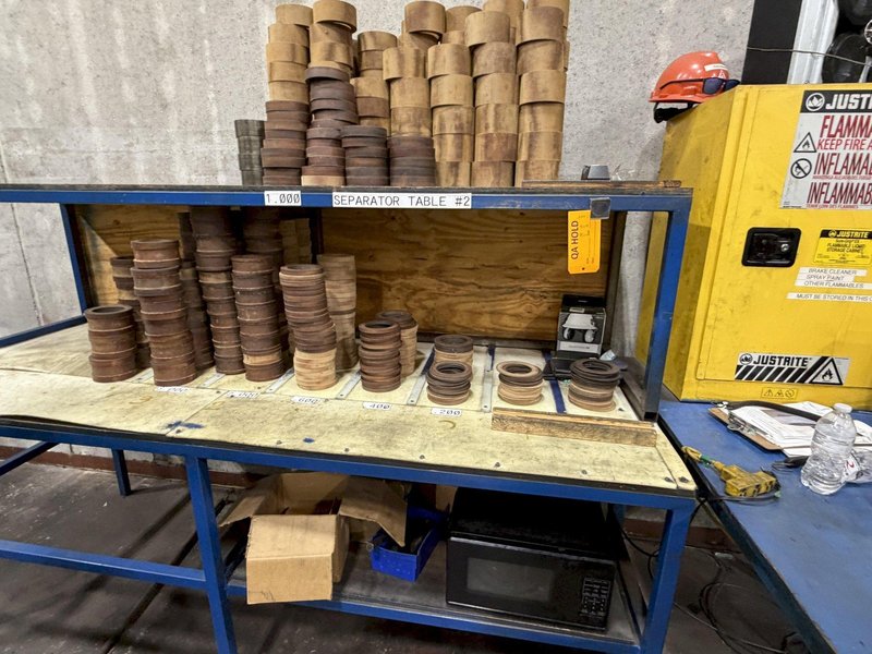 54" WIDE X 40,000 LB X 8" ARBOR LOOPCO SLITTING LINE. STOCK # 0651226
