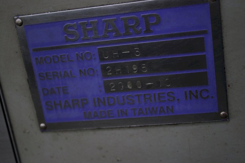 #3 SHARP MODEL UH-3 HORIZONTAL MILL:   STOCK #74163