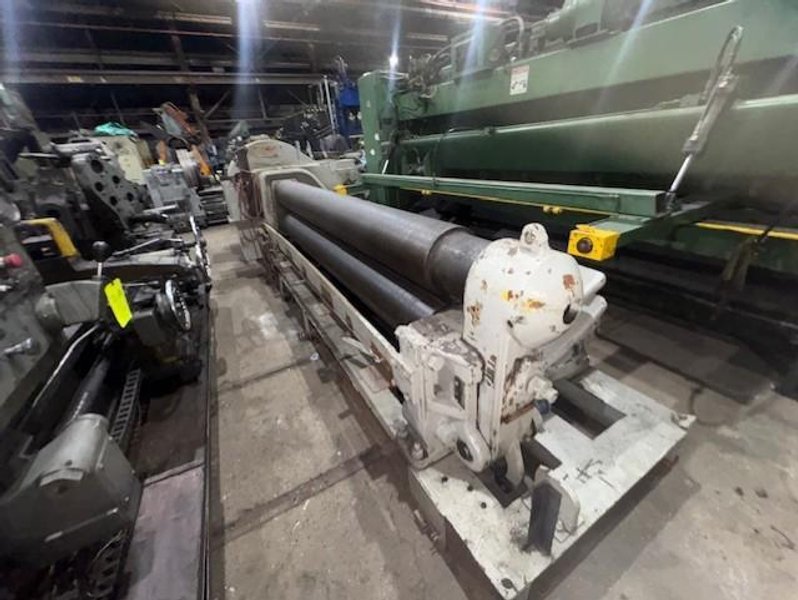 10' X 1/2" WEBB MODEL #9L-1210 3-ROLL INITIAL PINCH PLATE BENDING ROLL STOCK# 4472