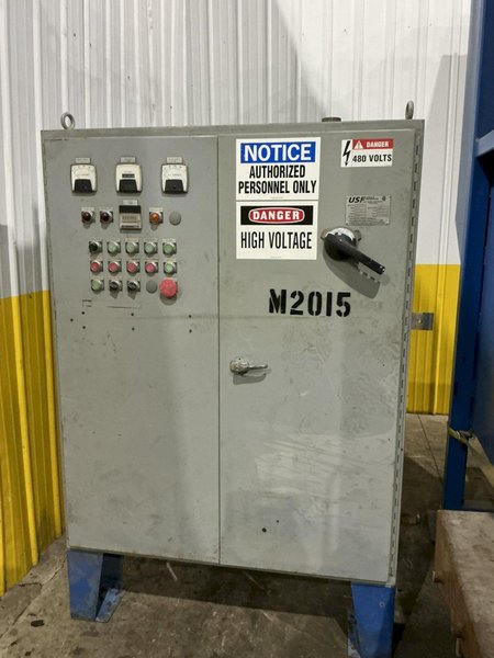 60" x 60" BCP MODEL #A4-9479 SPINNER HANGER SHOT BLAST MACHINE, NEW 1999: YOBRO #26149