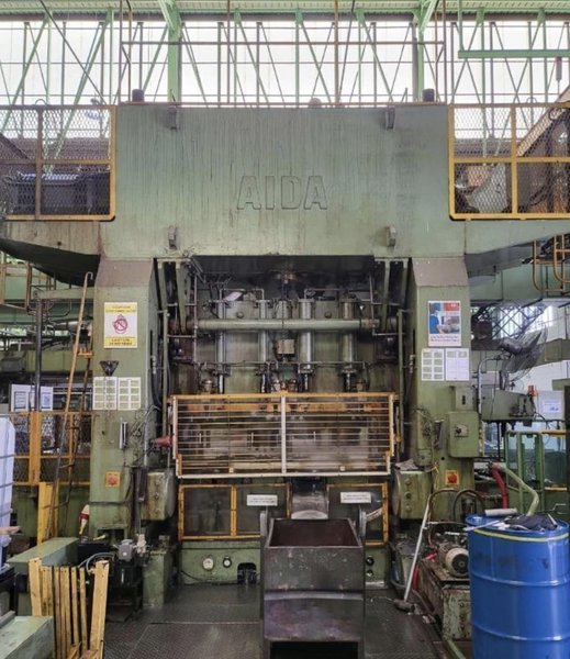 300 Ton Aida Transfer Press, Model F2-30G, 16" STR, 27" Die Height, 4" ADJ, 79" X 39" BA, 12-23 SPM VARI, 4 Stage Trans, Cushions