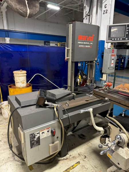 18" X 22" MARVEL/AMADA SERIES 8 MARK II VERTICAL BANDSAW(NEW IN 2022). STOCK # 3814