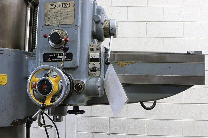 YOSHIDA MODEL YR5-115 RADIAL DRILL, 45" X 12"