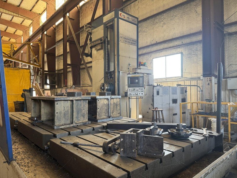5.1" HNK CNC HORIZONTAL BORING MILL, HBM, 63 x 160 table with built in rotary, FANUC CNC, 40 ATC, CTS