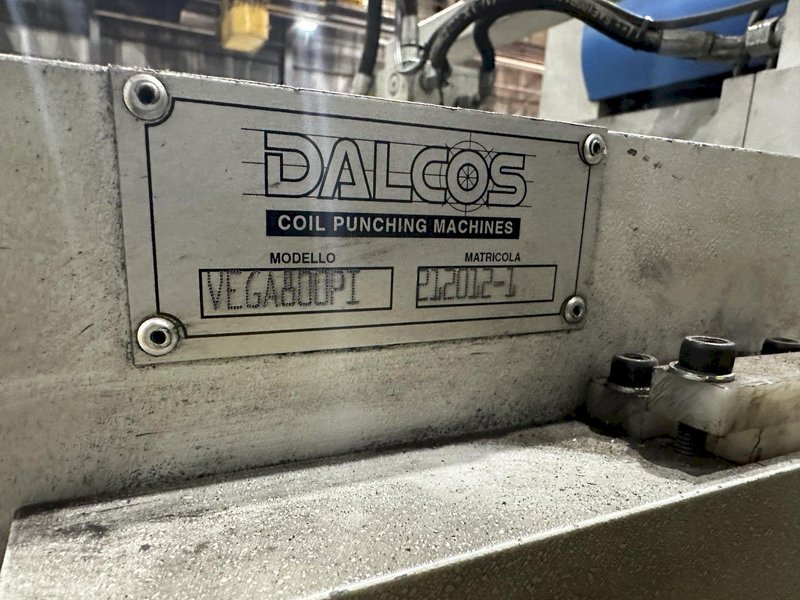 30" x 14 GA DALCOS MODEL #PXN-800 AUTOMATIC COIL HYDRAULIC PUNCHING MACHINE: STOCK #20332