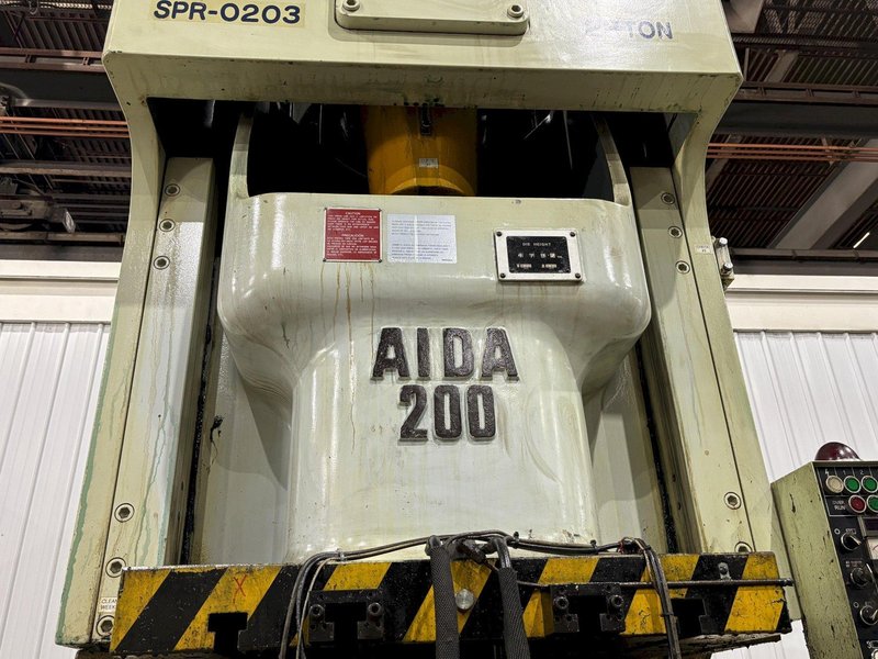 220 TON AIDA MODEL #NC1-200(2) GAP FRAME PRESS, WITH 9.84" STROKE: STOCK #22201