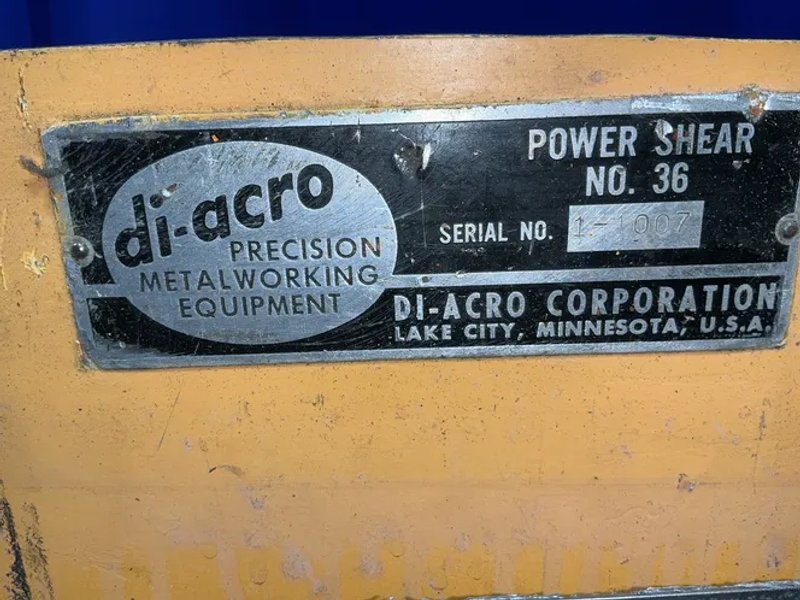 Di-acro  15” X 44”  Shear  - No. 36
