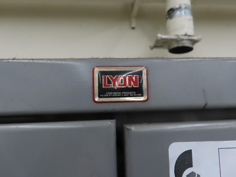 Lyon 2-Door Metal Cabinet w Contents- Auction Item