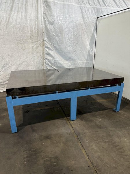 60" X 96" CAST IRON SURFACE PLATE W/ STAND. STOCK # 0850523.