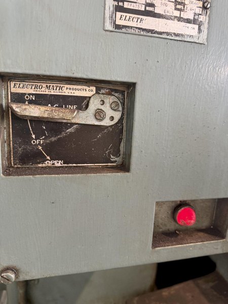 16" X 48" GALLMEYER &amp; LIVINGSTON HYDRUALIC SURFACE GRINDER. STOCK # 1214825