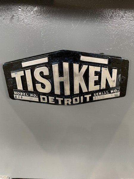 15 TON TISHKEN ACO-15 PNEUMATIC CUT OFF PRESS. STOCK # 0103617