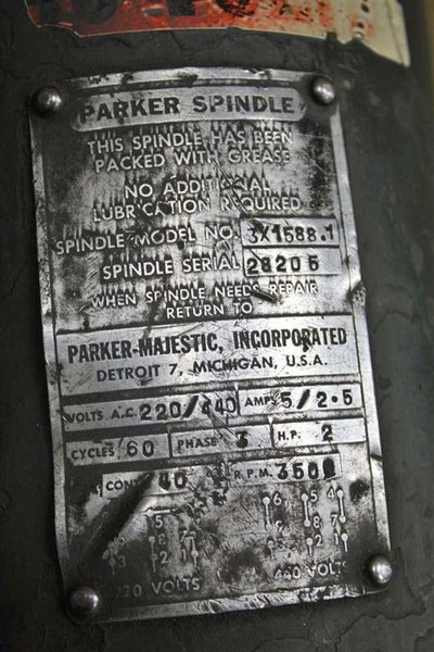 2 HP PARKER TOOLPOST GRINDER: STOCK #54806