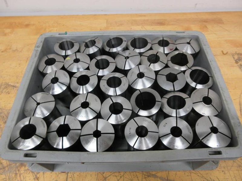 Hardinge &amp; Lyndex 16C Collets (30pcs) Assorted Diameters and Shapes- Auction Item