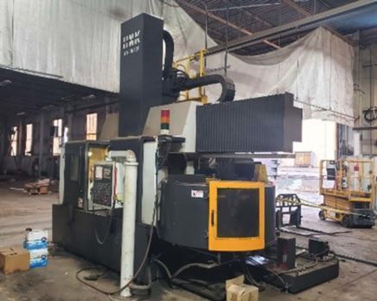 HNK NT-10/12F CNC Vertical Turret Lathe, 2019 – 39.4″ Table, 49.2″ Swing, Fanuc Control, 12 ATC