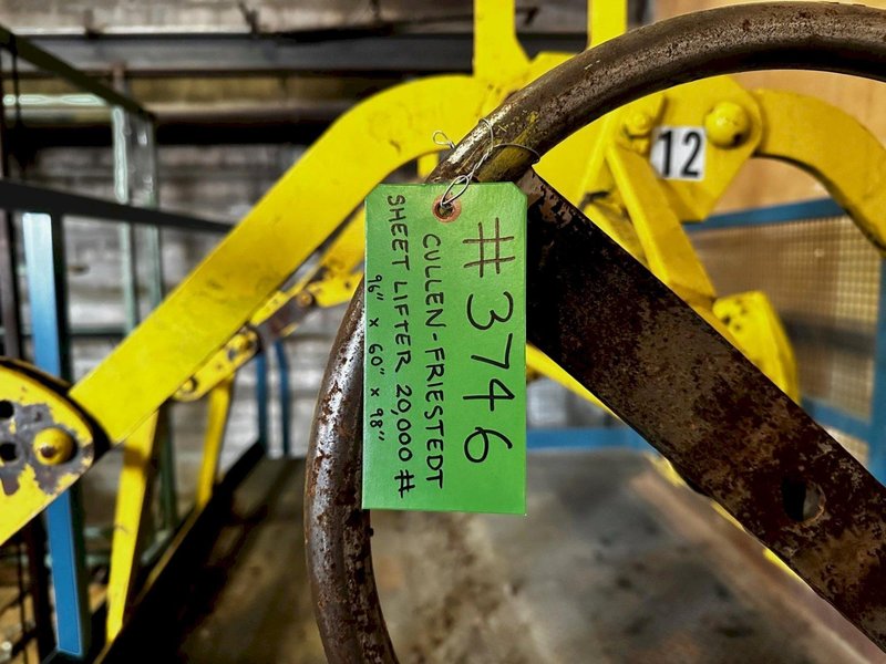 20,000# Cullen-Friestedt Sheet Lifter STOCK # 3746
96" X 60" X 98"