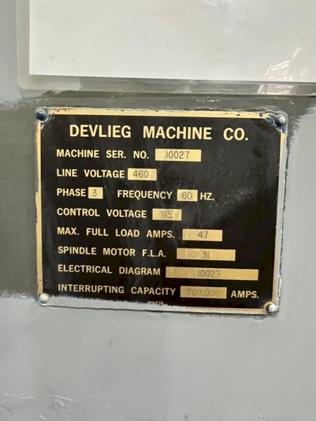 4" DEVLIEG 43K-72 HORIZONTAL BORING MILL. STOCK # 1007225