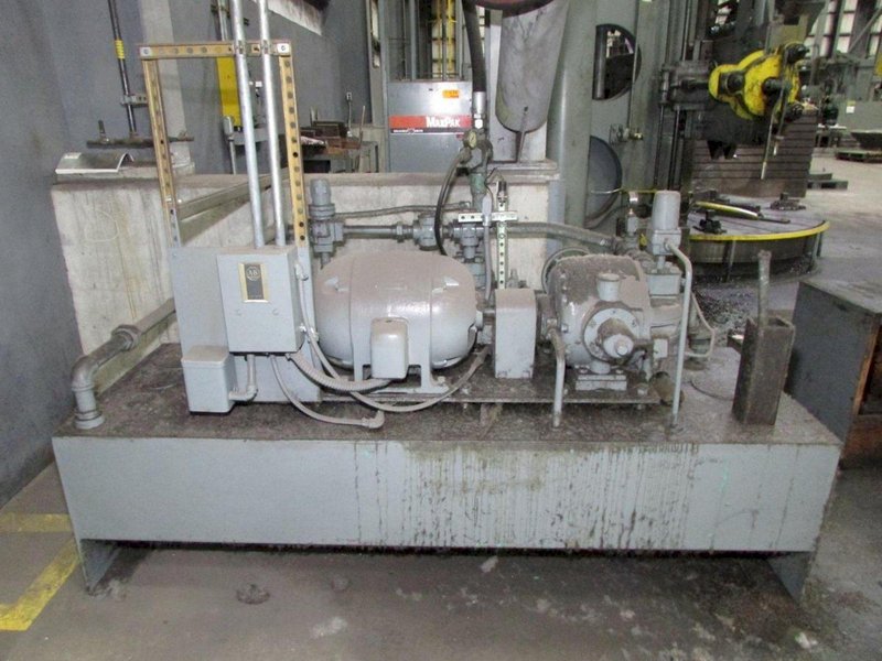 300 TON NILES-BEMENT HYDRAULIC HORIZONTAL WHEEL PRESS. STOCK # 0311123