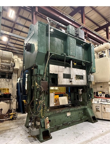 Minster Press For Sale - 400 ton Capacity Hevi-Stamper Model E2-400-96-42 Year 1990