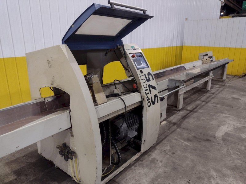 6" HIGH X 14" WIDE WEINIG DIMTER  OPTICUT MODEL #S75 CROSS-CUT AUTOMATIC WOOD SAW, NEW 2003: STOCK #22923