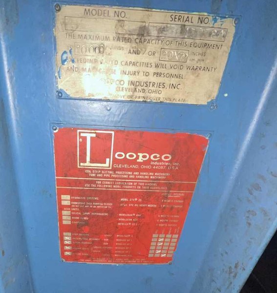10,000# x 72" Loopco Banding Line STOCK #3700