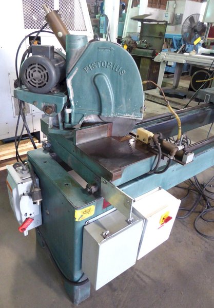 12" Pistorius Double Miter Chop Saw DC12P, Pneumatic Downfeed, 3 HP