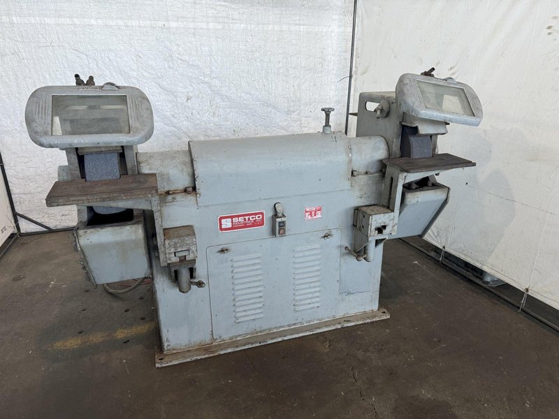 18" SETCO MODEL SPL DOUBLE END PEDESTAL GRINDER. STOCK #0892924