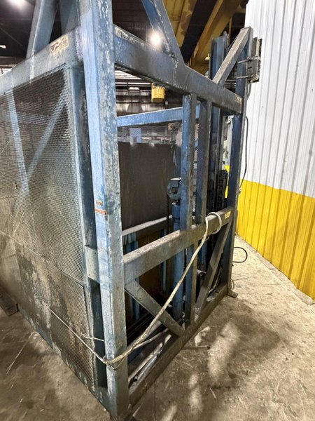 4,000 LBS X 72" X 48" X 72" HIGH ADVANCED LIFTS MODEL #HRDP-6120-4848-M DUMP TILT HOPPER FEEDER: YOBRO #24753