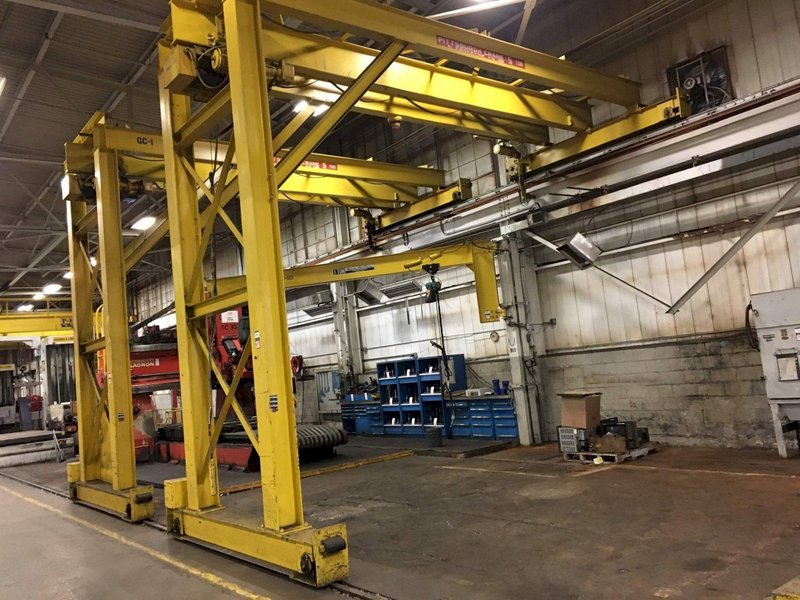 5 TON PITTSBURGH SINGLE LEG SINGLE GIRDER GANTRY CRANE: STOCK #67227