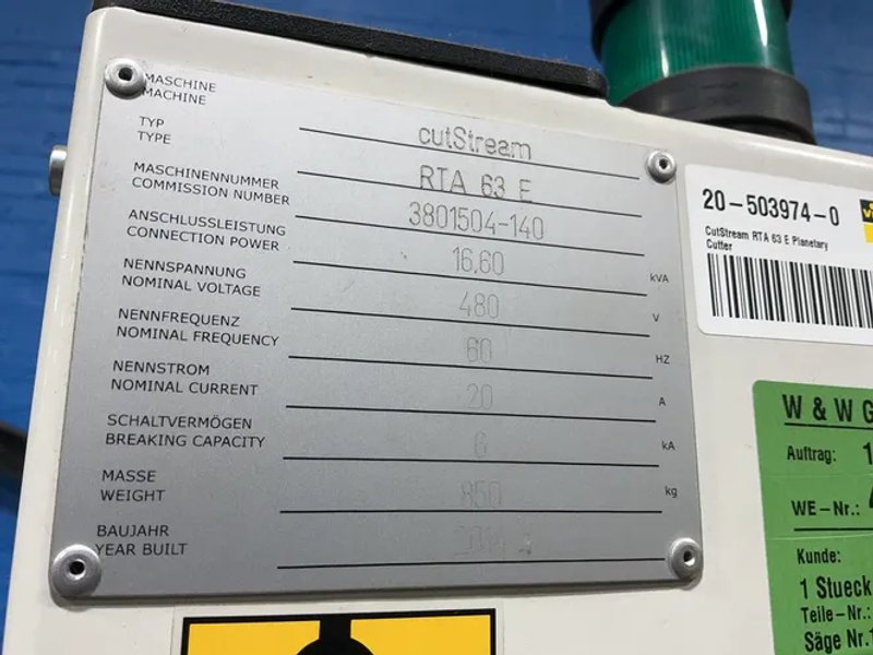 Cutstream 6 Ka  Planetary Cutter - Rta 63 E