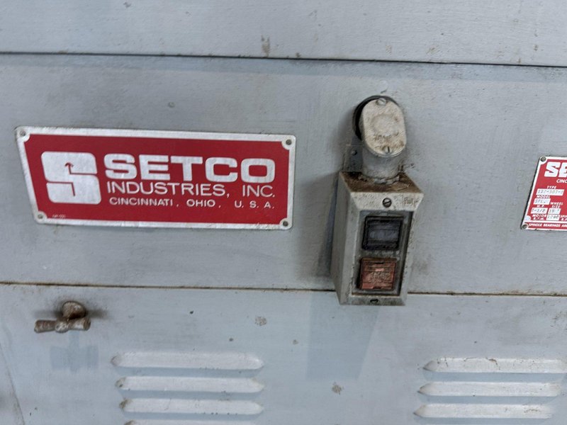 18" SETCO MODEL SPL DOUBLE END PEDESTAL GRINDER. STOCK #0892924