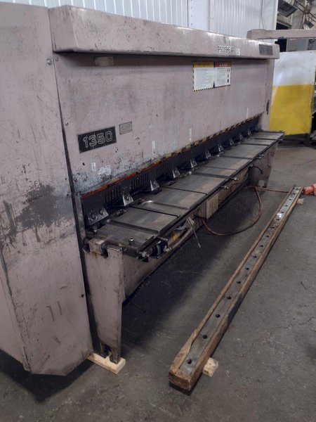 10' x 10 GAUGE CINCINNATI MODEL #1350 CNC HYDRAULIC POWER SQUARING SHEAR: STOCK 17233