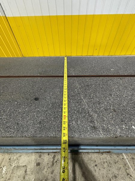 36" X 78" X 8" THICK RAHN GRANITE PRECISION LAYOUT PLATE ON STAND: STOCK #11475