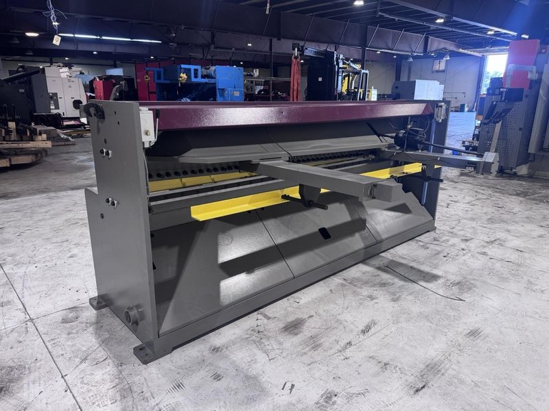 GMC Machinery HS-1010E 10′ x 10-Gauge Heavy Duty Hydraulic Metal Shear, 2025 – w/ 36″ Power Back Gauge