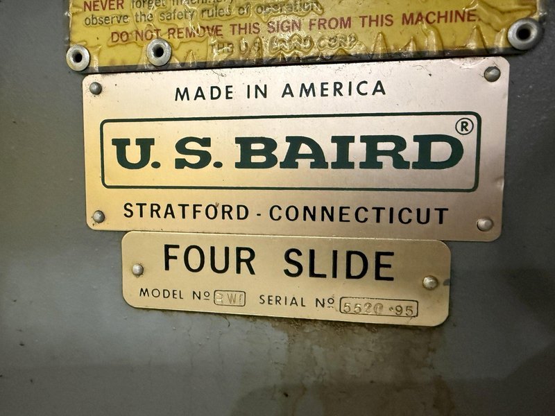 US BAIRD MODEL #RWI WIRE FORMING FOURSLIDE MACHINE: YOBRO #24439